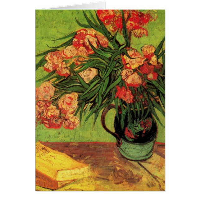 Vase con Oleanders y Libros de Vincent van Gogh (Frente)