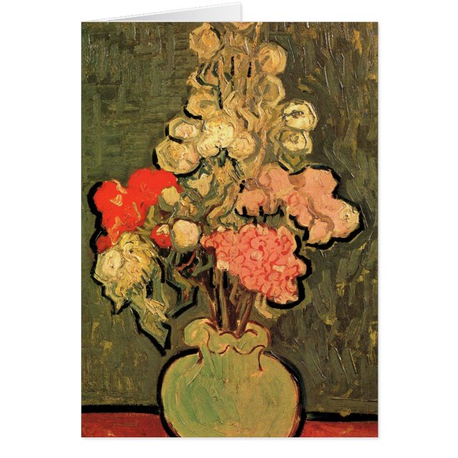 Vase con patas Rosas por Vincent van Gogh (Frente)