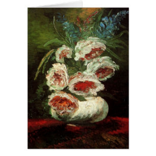 Vase con peonies de Vincent van Gogh