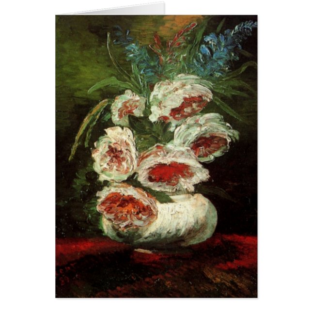 Vase con peonies de Vincent van Gogh (Frente)