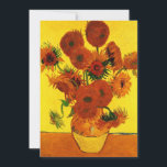 Vase de la vida con 15 girasoles Vincent van Gogh<br><div class="desc">Still Life: Vase con los quince girasoles de Vincent van Gogh es un bello arte vintage post impresionismo aún vida floral pintura. Hermoso ramo de girasoles recién cortados en amarillo y naranja de un jardín de verano en plena floración. Sobre el artista: Vincent Willem van Gogh (1853-1890) fue uno de...</div>