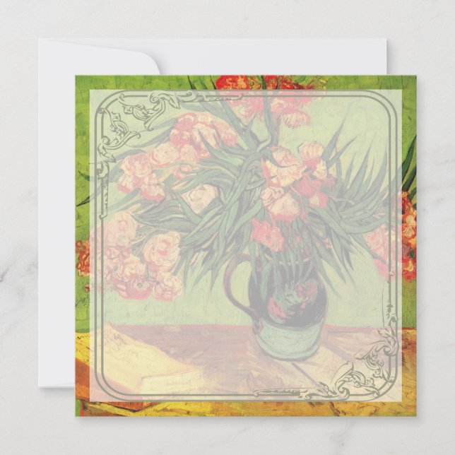 Vase de la vida muerta con naranjas y libros, Van  (Anverso)