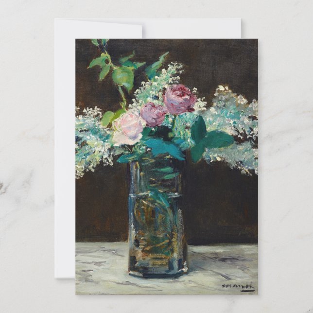 Vase de Lilacs y Rosas Blancos | Édouard Manet (Anverso)