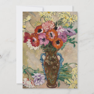 Vase decorada con anémonas Louis Valtat