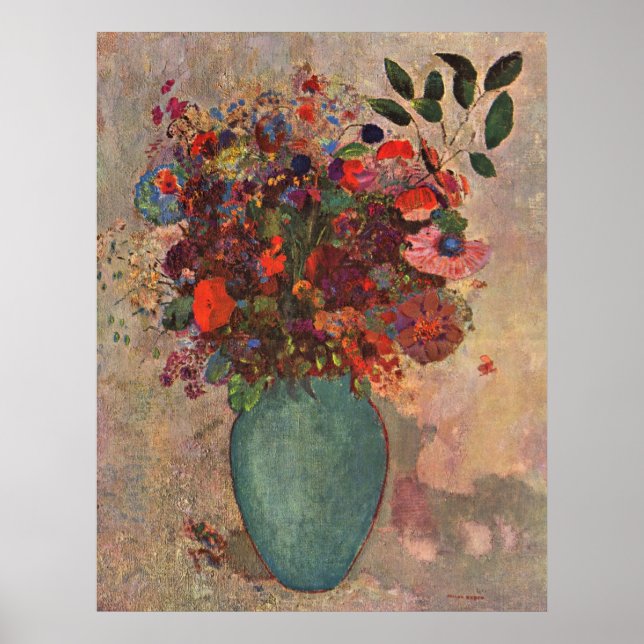 Vase turca por Odilon Redon, arte de flores antigu (Frente)