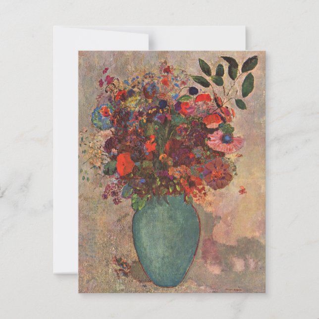 Vase turca por Odilon Redon, arte de flores antigu (Anverso)