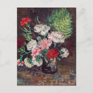 Vase Vincent van Gogh con tarjeta postal Carnation