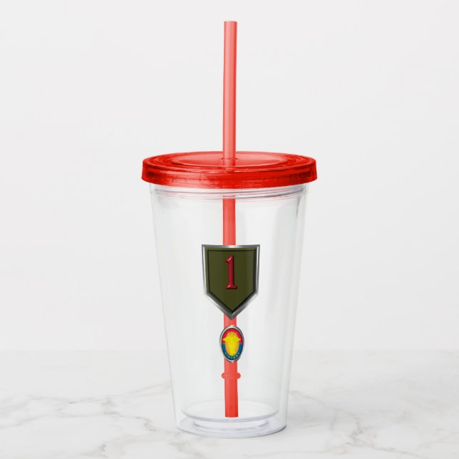 Vaso Acrílico 1ª División de Infantería  (Anverso)