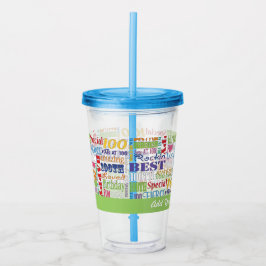 Vaso Acrílico 100.ª fiesta de cumpleaños: regalos personalizados