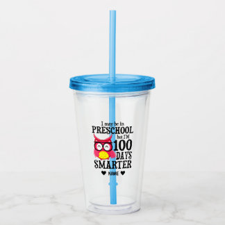 Vaso Acrílico 100 días de escolaridad - Preescolar