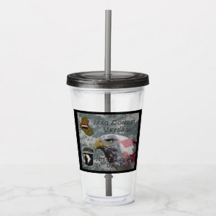 Vaso Acrílico 101.ª Veterana de Combate Iraquí