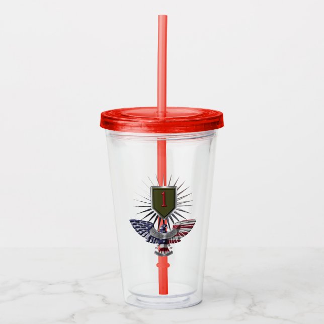 Vaso Acrílico 1.ª División de Infantería "Big Red One" (Anverso)