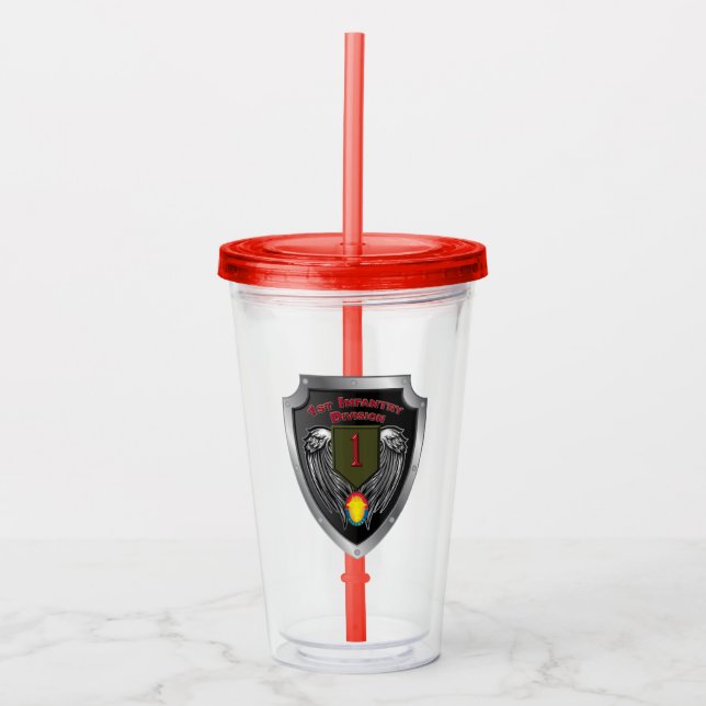 Vaso Acrílico 1.ª División de Infantería “Big Red One” (Anverso)