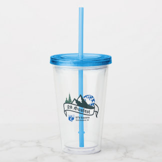 Vaso Acrílico 29. Tumbler de acrílico con paja