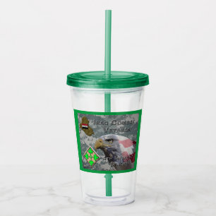 Vaso Acrílico 4.ª Infantería Div Iraq Combat Veteran