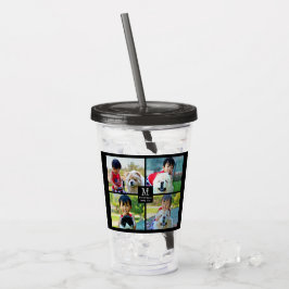 Vaso Acrílico 4 Collage personalizado fotográfico con monograma
