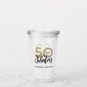 Vaso Acrílico 50 y fabuloso cumpleaños