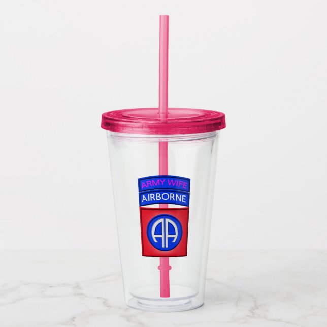 Vaso Acrílico 82.ª División Aérea "Esposa de Paracaidistas" (Anverso)