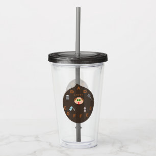 Vaso Acrílico A Divertido Papa Monster le encanta el café