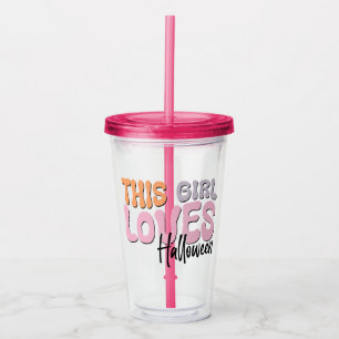 Vaso Acrílico A este Chica le encanta Halloween