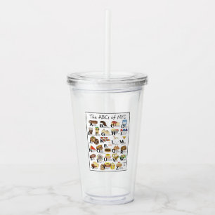 Vaso Acrílico ABC de NYC Classic New York City Foods