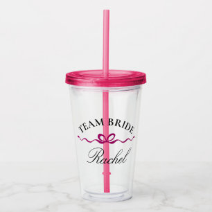 Vaso Acrílico Accesorio de Equipo de Novia · Regalo Personalizad