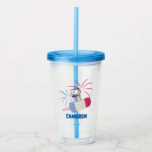 Vaso Acrílico Ace ondulante sobre el Pop del Hielo (Anverso)