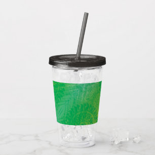 Vaso Acrílico Aceptación   Medallones de Boho azul verde amarill