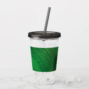Vaso Acrílico Aceptación Medallones de Meditación Verde