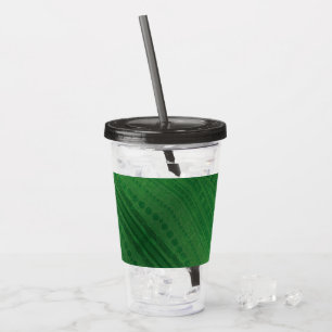 Vaso Acrílico Aceptación   Patrón de boho ecléctico verde