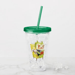 Vaso Acrílico Acogedor tiempo de lectura con Mascota