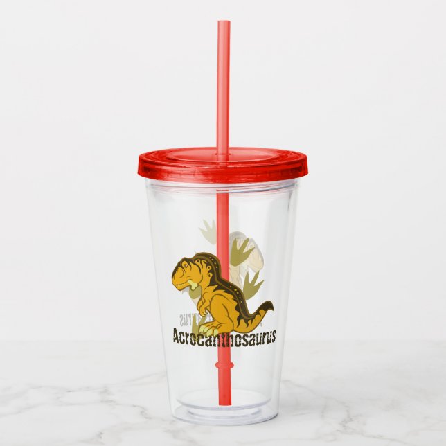 Vaso Acrílico Acrocanthosaurio Cuto (Anverso)