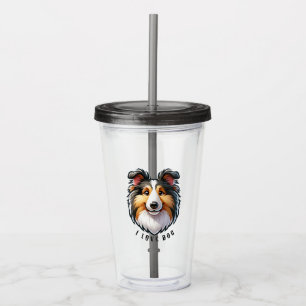 Vaso Acrílico acrylic glass with pet design