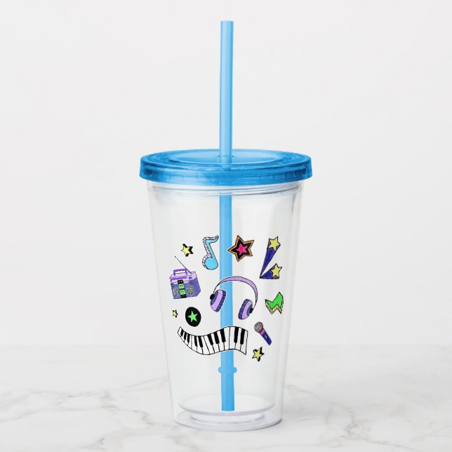 Vaso Acrílico Activar la música (Anverso)