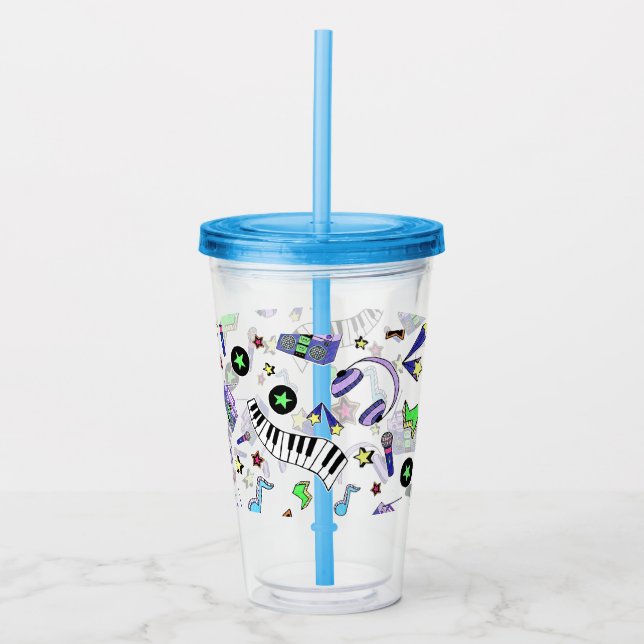 Vaso Acrílico Activar la música (Anverso)