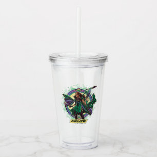 Vaso Acrílico Adam negro   Gráfico de caracteres ciclónicos
