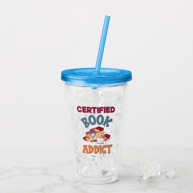 Vaso Acrílico Adicto certificado al libro (Reverso (hielo))
