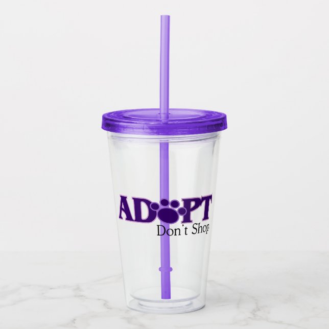 Vaso Acrílico Adoptar el Tumbler Acrílico No Comprar (Anverso)