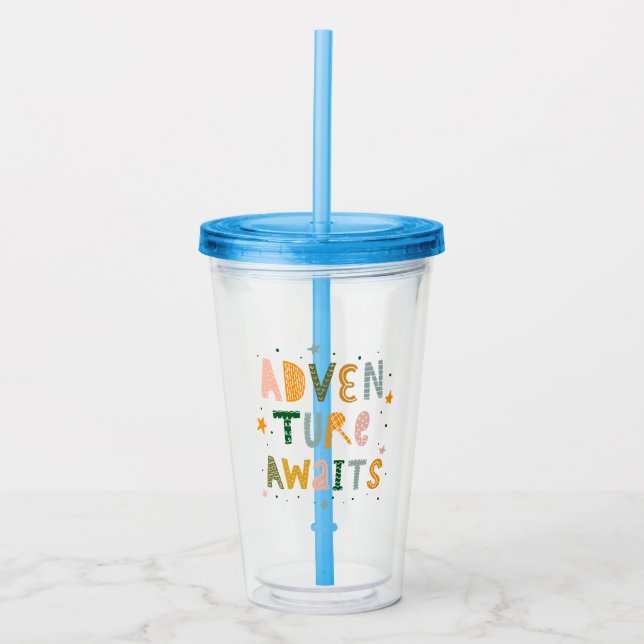 Vaso Acrílico Adventure Awaits (Anverso)
