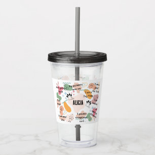 Vaso Acrílico Afirmaciones positivas de Vet Tech Daily