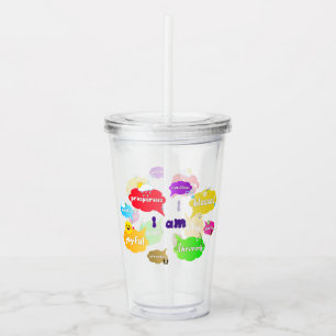 Vaso Acrílico Afirmaciones Positivas Palabras Amor Propio