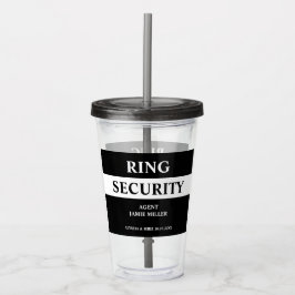 Vaso Acrílico Agente portador del anillo de seguridad de anillo