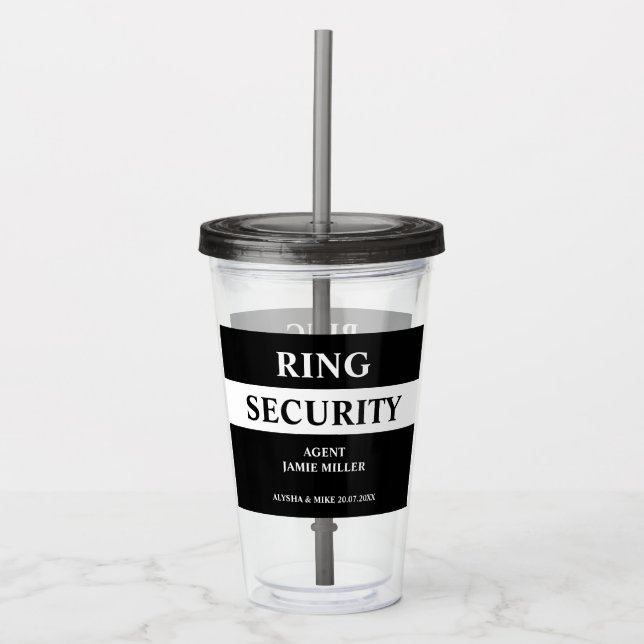 Vaso Acrílico Agente portador del anillo de seguridad de anillo (Anverso)