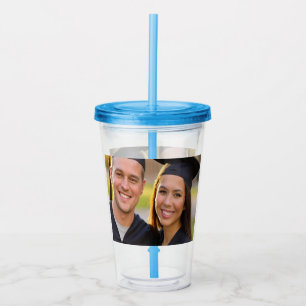 Vaso Acrílico Agregar foto de graduación personalizada