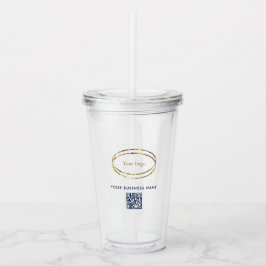 Vaso Acrílico Agregar logotipo de empresa y código QR Regalo pro