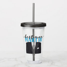 Vaso Acrílico Agua y bebidas azules y negras de Bestman