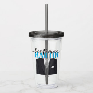 Vaso Acrílico Agua y bebidas azules y negras de Bestman