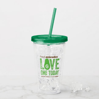 Vaso Acrílico Aguacate Toast Acrílico Tumbler