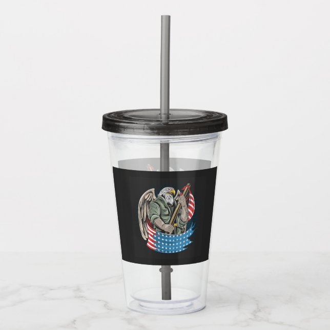 Vaso Acrílico Águila americana (Anverso)