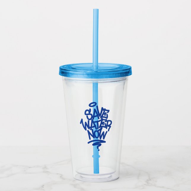 Vaso Acrílico Ahorre agua ahora (Anverso)
